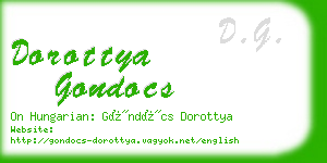 dorottya gondocs business card
